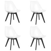 Krzesło MARK - przezroczyste / nogi czarne x 4