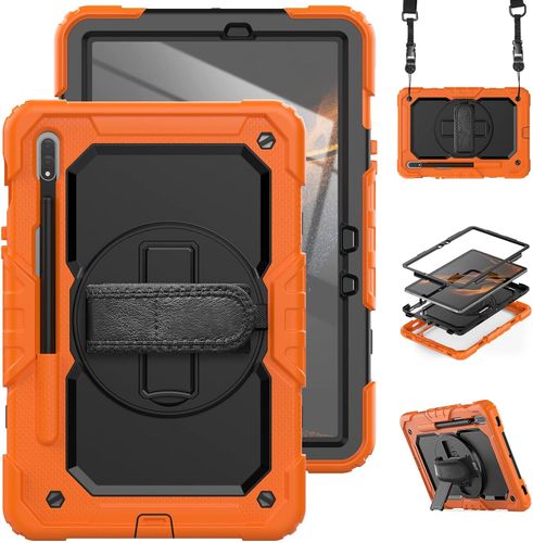 Etui do Samsung Galaxy Tab S8/S7 11" z Paskiem na Ramię Pomarańczowe na Arena.pl