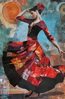 Plakat 53x81cm Taniec Flamenco
