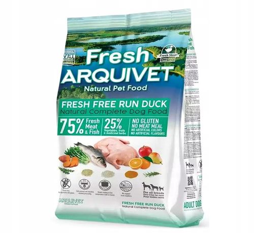 Karma Półmiękka ARQUIVET FRESH 75% Mięsa Kaczka Ryba Bez kurczaka 2,5kg na Arena.pl