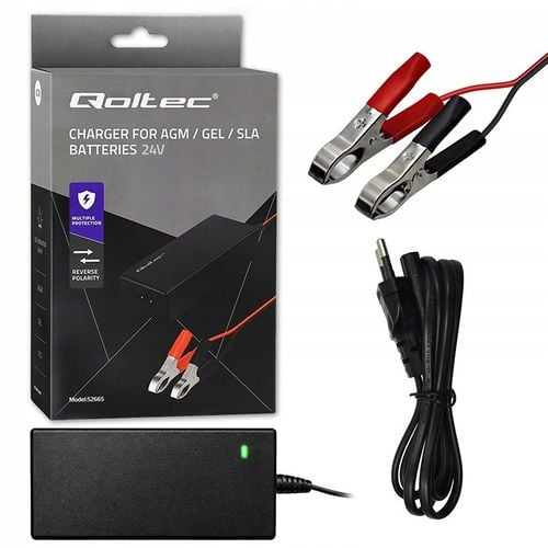 Ładowarka Qoltec do AGM GEL STD | Prostownik 24V 2A 48W na Arena.pl