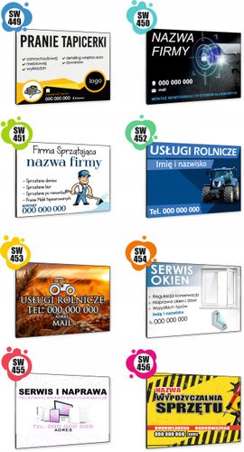 TABLICZKA REKLAMOWA szyld z dibondu nadruk 40x30 cm WYKOŃCZENIA WNĘTRZ na Arena.pl