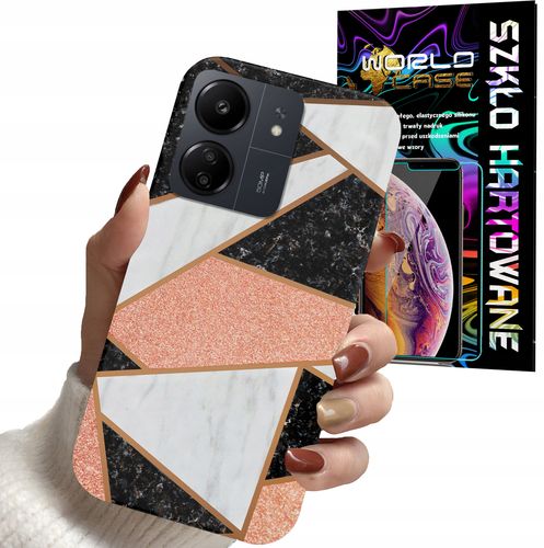 ETUI DO XIAOMI REDMI 13C - GEOMETRYCZNE WZORY DLA KOBIET PLECKI + SZKŁO na Arena.pl
