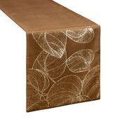 Bieżnik welwetowy z nadrukiem BLINK16 35X220 brązowy