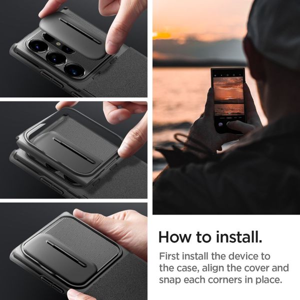 spigen optik armor galaxy s24 ultra black zdjęcie 14