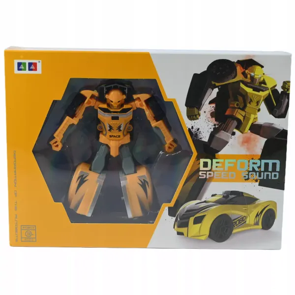 ŻÓŁTY ROBOT 2W1 AUTO SAMOCHÓD FIGURKA SZYBKA TRANSFORMACJA zdjęcie 1
