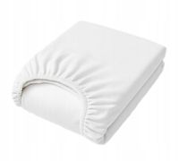 PRZEŚCIERADŁO Z GUMKĄ 100% BAWEŁNA OEKO-TEX GRUBE MIĘKKIE BIAŁE 90X200