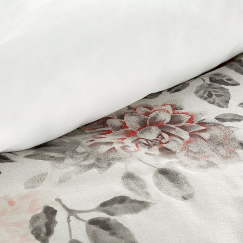 Pościel z satyny z nadrukiem 220X200 70X80X2 NIKA43 kremowa kwiaty na Arena.pl