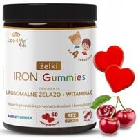 ŻELAZO ŻELKI DZIECI WITAMINA C ODPORNOŚĆ PRODUKCJA KRWINEK HEMOGLOBINY 60SZ