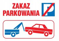 Zi-20 - Znak - Zakaz Parkowania -Holowanie Rysunek