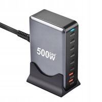 Ładowarka USB C 500 W, wielokrotna, 8 portów USB, szybka ładowarka USB
