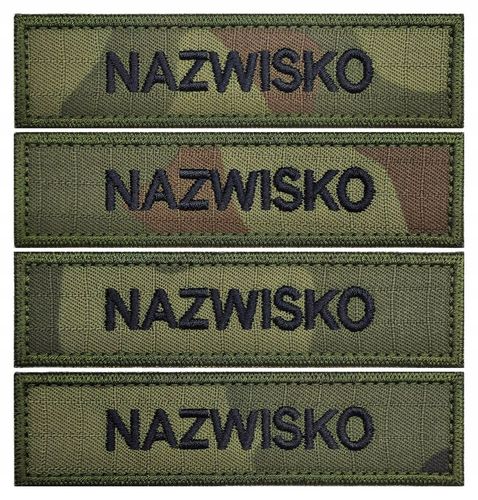 IMIENNIK nazwisko na mundur x 4 szt. ramka KHAKI, identyfikator na mundur na Arena.pl