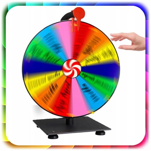 KOŁO FORTUNY SUCHOŚCIERALNE GRA DLA DZIECI LOTERIA IMPREZY 50CM + na Arena.pl