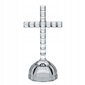 KRZYŻ STOJĄCY NOWOCZESNY KRYSZTAŁOWY BOHEMIA 21,5