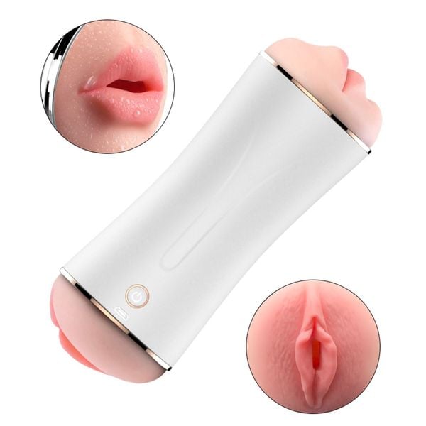Masturbator-Boss Series-Vibrating Masturbation Cup USB 10 function + Interactive Function / Double Ends zdjęcie 1