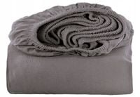 PRZEŚCIERADŁO JERSEY Z GUMKĄ 160x200 + 25 CM BOKI - KOLOR CIEMNY SZARY