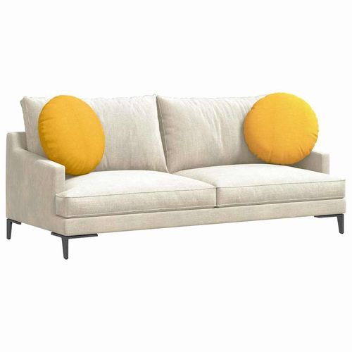 Poduszki na siedziska 2 pcs Jasnożółty Ø 50 cm na Arena.pl