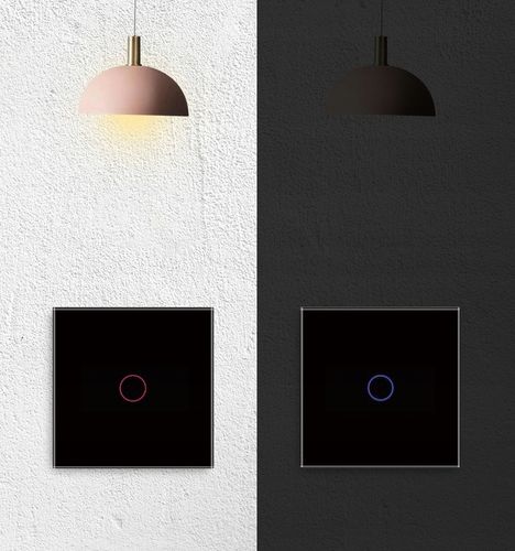 2x Dotykowy Szklany WŁĄCZNIK ŚWIATŁA LED SCHODOWY KRZYŻOWY LED Czarny na Arena.pl