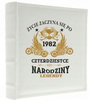 FOTO ALBUM Z NADRUKIEM PREZENT NA URODZINY 40 60