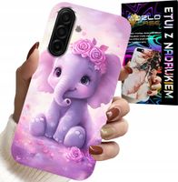 ETUI DO SAMSUNG GALAXY A17 5G - SŁODKI SŁONIK NA RÓŻOWYM TLE CASE +FOLIA