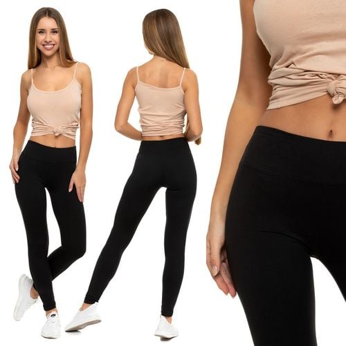 MORAJ Legginsy długie getry damskie kryjące WYSOKI STAN - czarne L/XL na Arena.pl