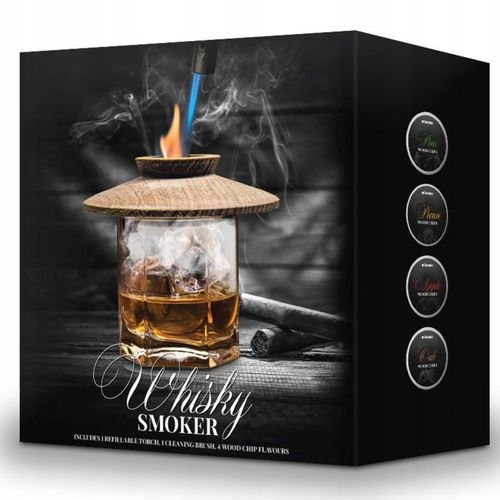 Zestaw do Wędzenia Whisky Smoker Gadżet Prezent dla Chłopaka Mężczyzny 8w1 na Arena.pl