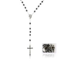 Różaniec Jerusalem w pudełku hematyt