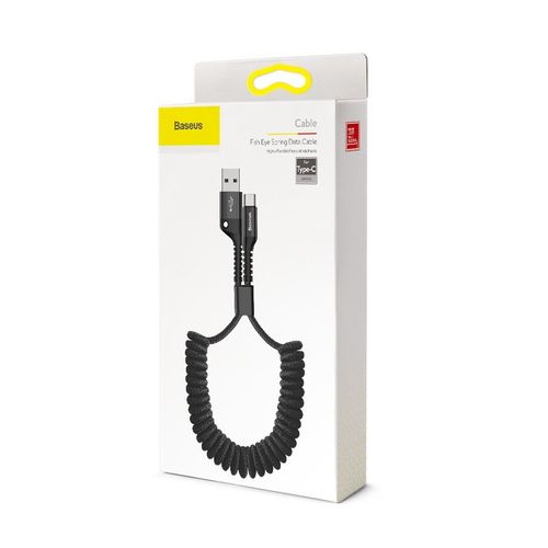 Kabel Sprężynowy Usb-C Baseus Spring 1M 2A (Czarny) na Arena.pl