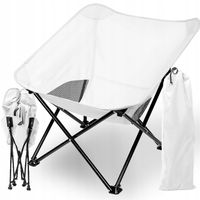 KRZESŁO WĘDKARSKIE TURYSTYCZNE KEMPINGOWE SKŁADANE WYGODNY FOTEL WĘDKARSKI