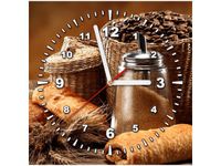 30X30CM ZEGAR KAWA OBRAZ DREWNO