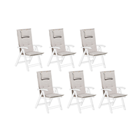 Zestaw 6 poduszek na krzesła ogrodowe beżowoszary TOSCANA/JAVA