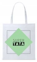 Dla Taty Tatusia Prezent Torba Eco Biała Shopper Z Nadrukiem Ze Zdjęciem