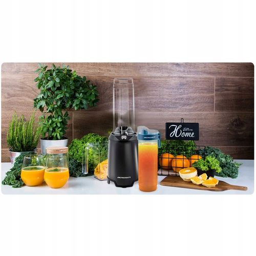 BLENDER SMOOTHIE Z 2 BIDONAMI 350W BERDSEN + 2 BIDONY BUTELKI 0,57L CZARNY na Arena.pl