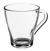 Szklanka z uchem kubek szklany LILI 250 ml gładki przezroczysty transparentny do kawy herbaty