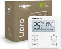 AURATON LIBRA CZARNY TYGODNIOWY PRZEWODOWY REGULATOR TEMPERATURY TERMOSTAT