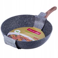 PATELNIA GRANITOWA WOK głęboka NIEPRZYWIERAJĄCA indukcja gaz KAMILLE 28 cm