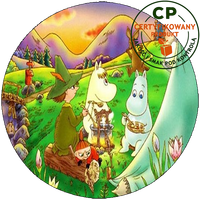 Opłatek waflowy na tort - Muminki