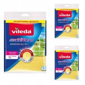 VILEDA ŚCIERECZKI DO OKIEN ACTIFIBRE ŻÓŁTA 3 SZTUKI DO SZYB