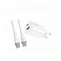 Szybka ładowarka GaN 45W 2 wejścia USB i USB-C z kablem do Oppo A53