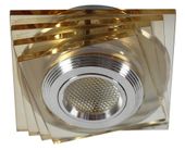 SS-32 AL/AM 3W LED cob 230V opr. strop. stała kwadraty szkło bursztynowe