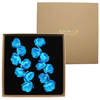 Lekkie kolczyki zwiewne kwiaty długie EFEKTOWNE KOKONET 6-0025