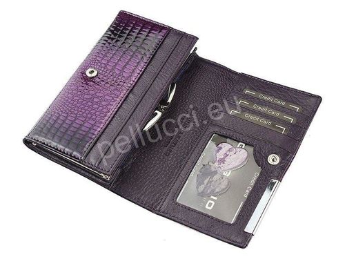 Portfel damski skórzany PELLUCCI GF101 Niebieski na Arena.pl