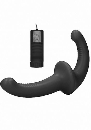 vibrating silicone strapless strapon - black na Arena.pl