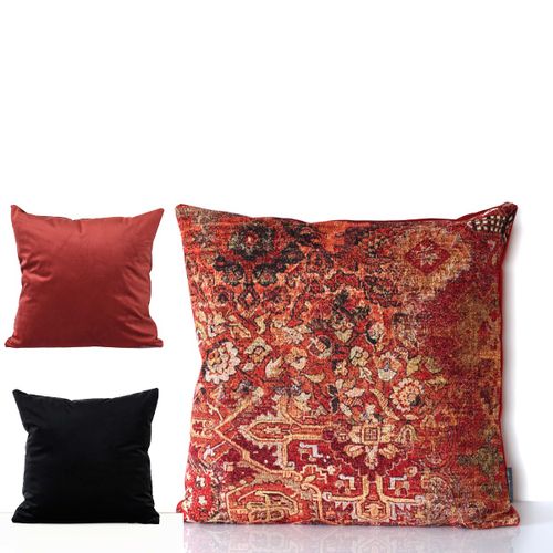 Poszewka 30X60CM RUDA CEGLANA TERAKOTA BRĄZOWA Poduszka aksamitna na Arena.pl