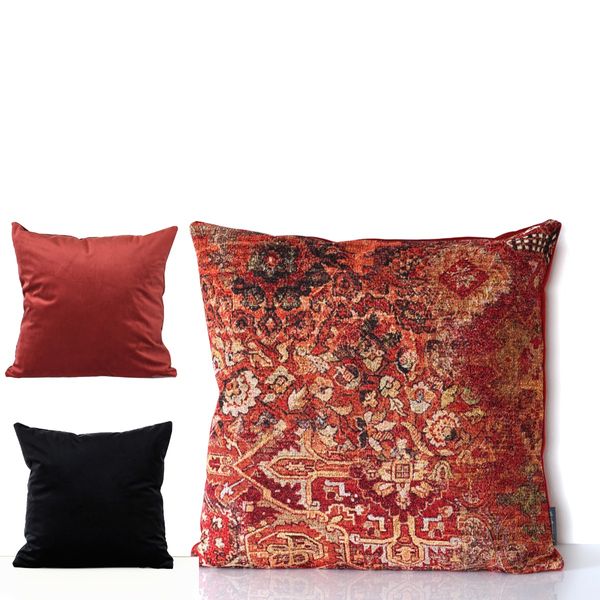 Poszewka 30X60CM RUDA CEGLANA TERAKOTA BRĄZOWA Poduszka aksamitna zdjęcie 9