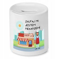 Skarbonka Dla Piekarza Zaufaj Mi Jestem Prezent Z Nadrukiem Ze Zdjęciem