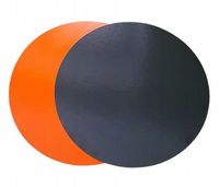 OKRĄGŁY PODKŁAD KRĄŻEK POD TORT CIASTO czarno pomarańczowy 30 cm - 1szt.