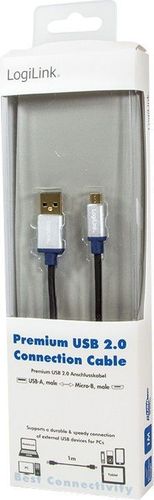 LogiLink Kabel Premium USB 2.0 typ A do micro B, 1m na Arena.pl