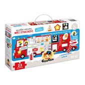 puzzle z dziurką wóz strażacki 0401