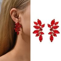 Złote czerwone kolczyki złocone cyrkonie skrzydła eleganckie EFEKTOWNE boho